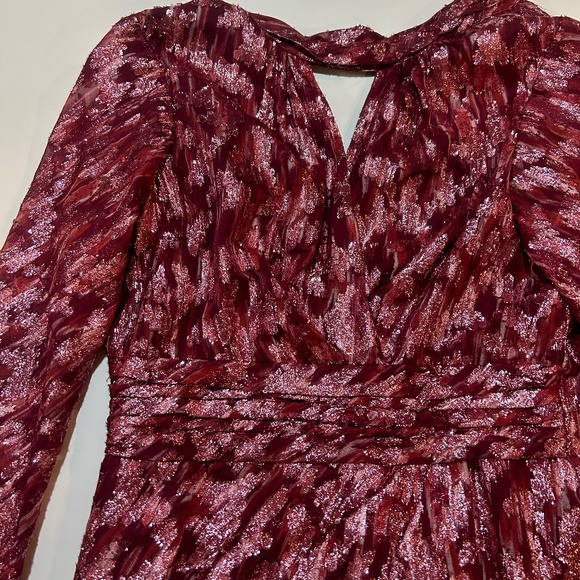 Jonathan Simkhai Metallic Vine Jacquard Mock Neck Dress - Picture 13 of 16